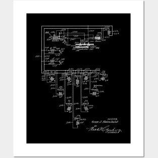 Automatic Bowling Machine Vintage Patent Drawing Posters and Art